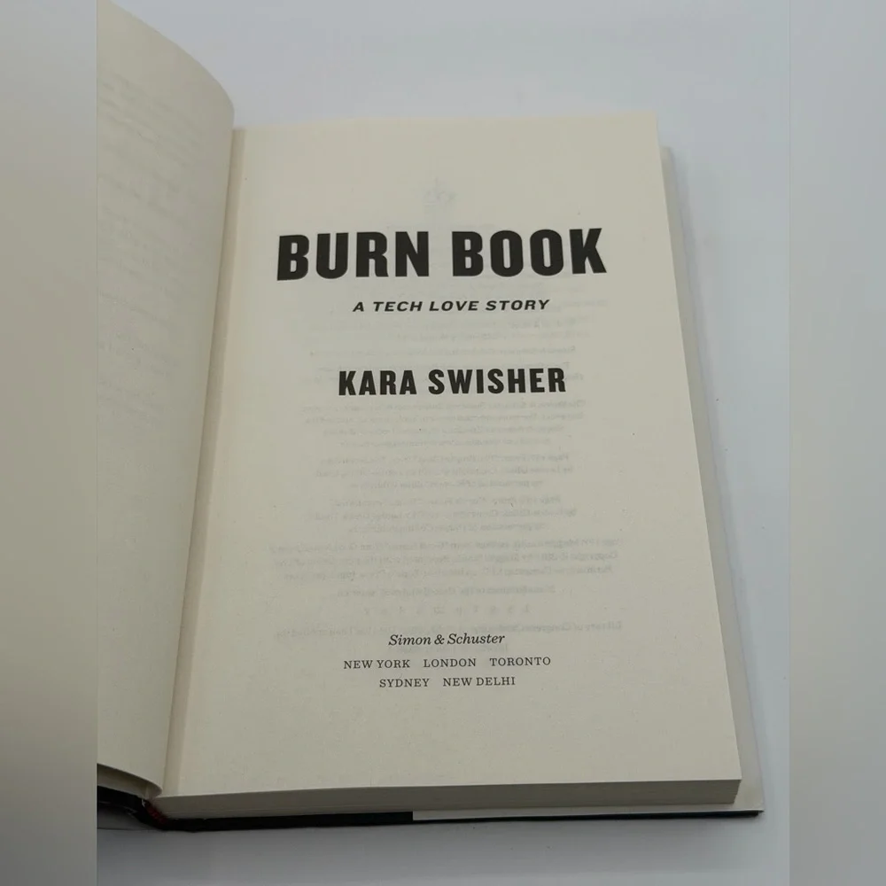 Burn Book: A Tech Love Story by Kara Swisher (2024, Hardcover Book)